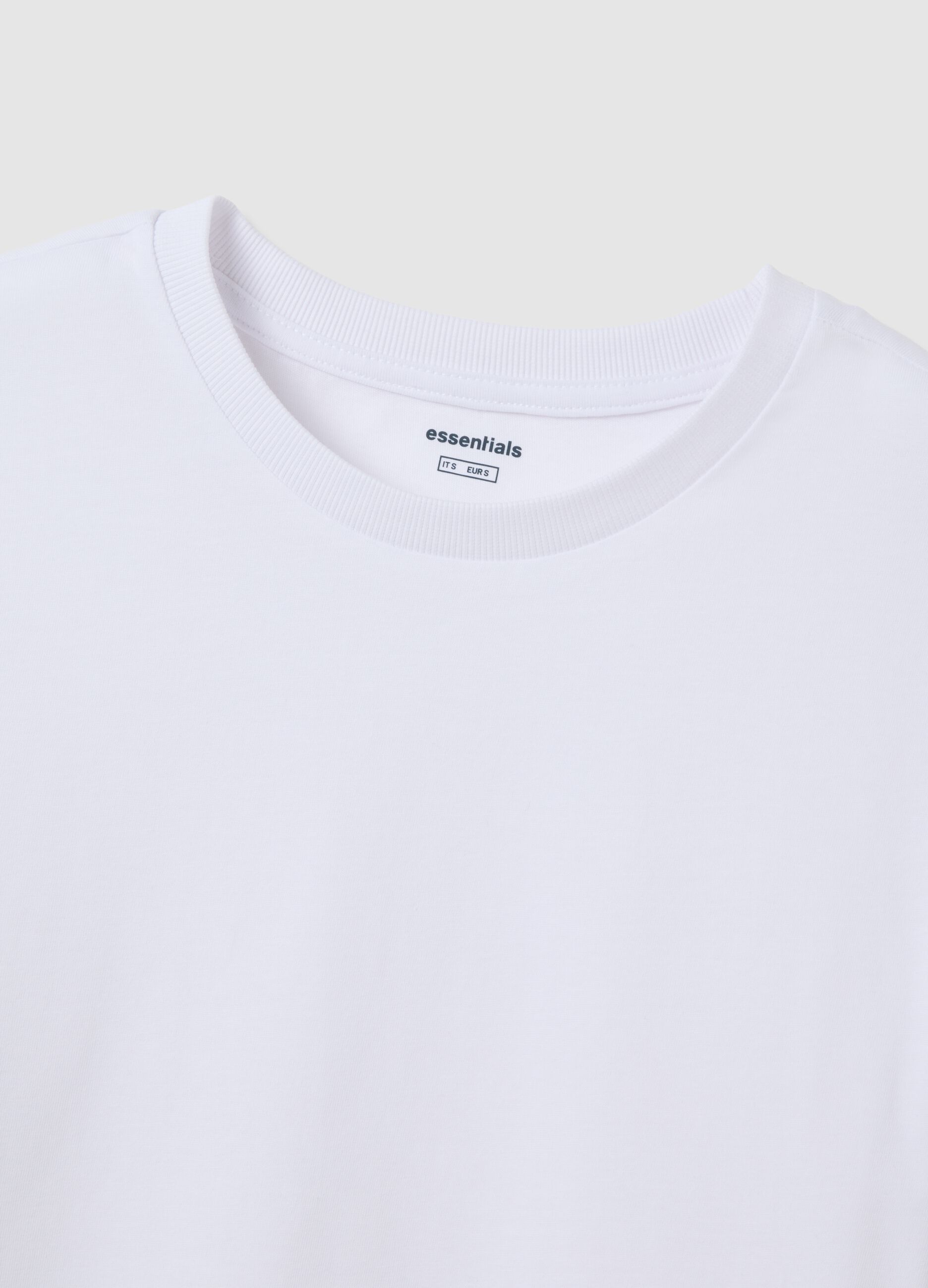 White pure cotton t-shirt regular fit