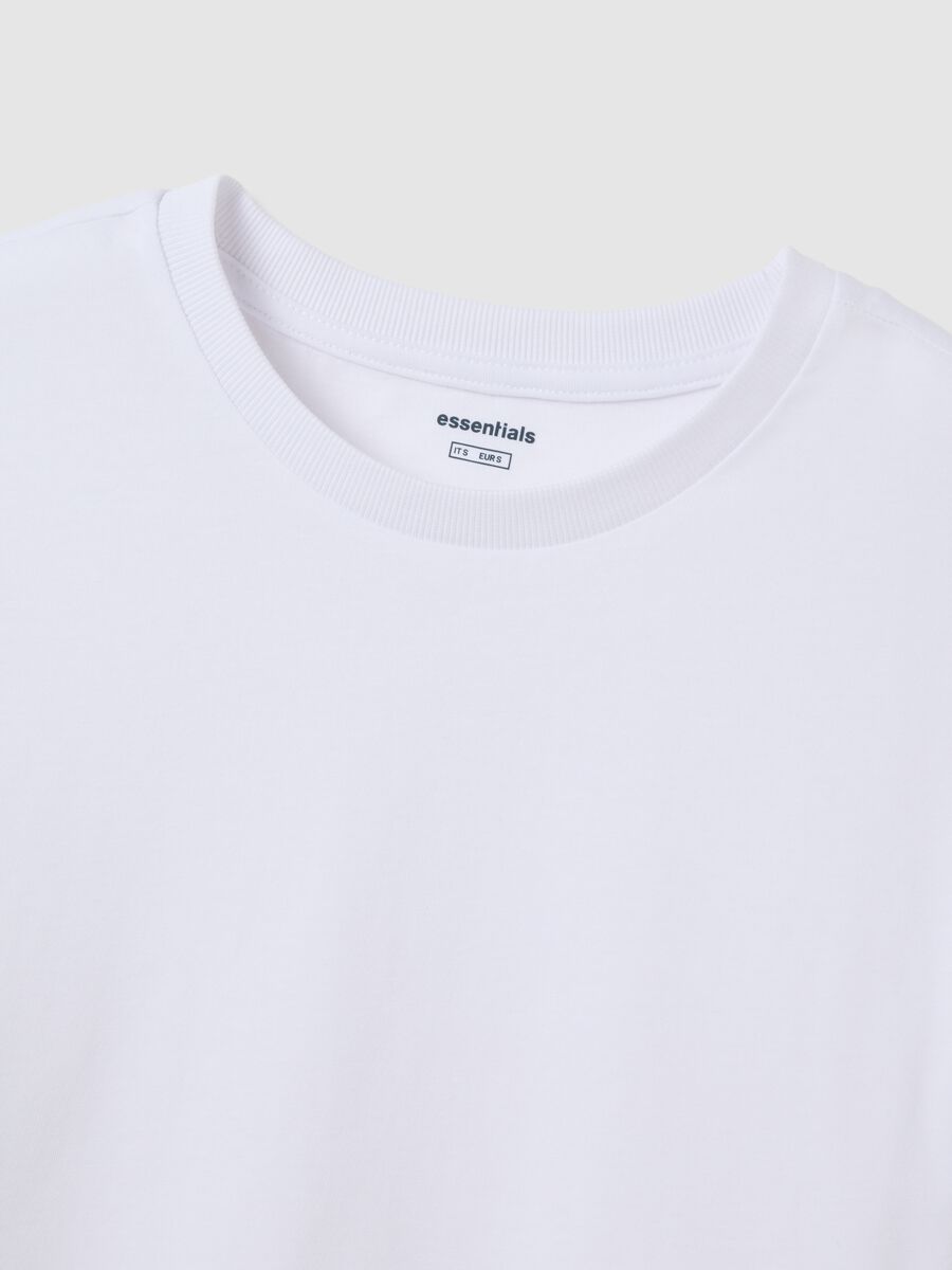 White pure cotton t-shirt regular fit_5
