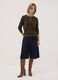 Cardigan verde girocollo regular fit con bottoni_1