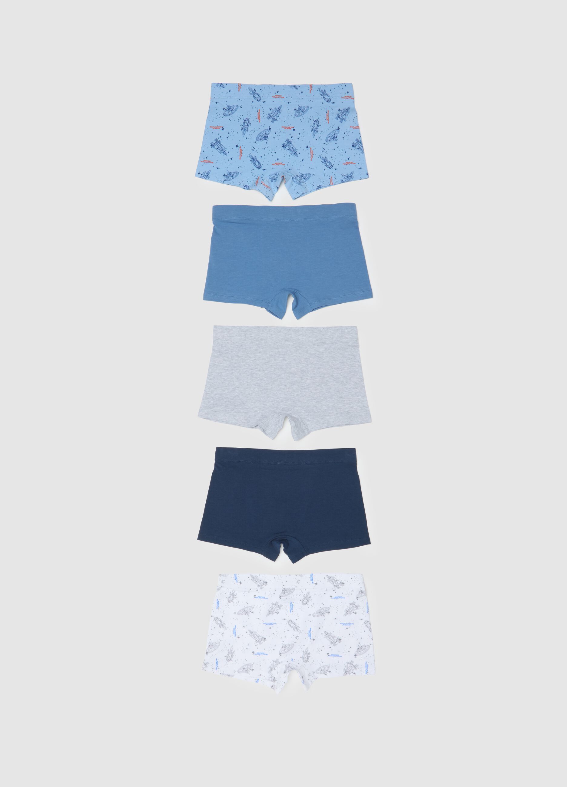 Boys' multipack boxer set in multicolour cotton blend regular fit