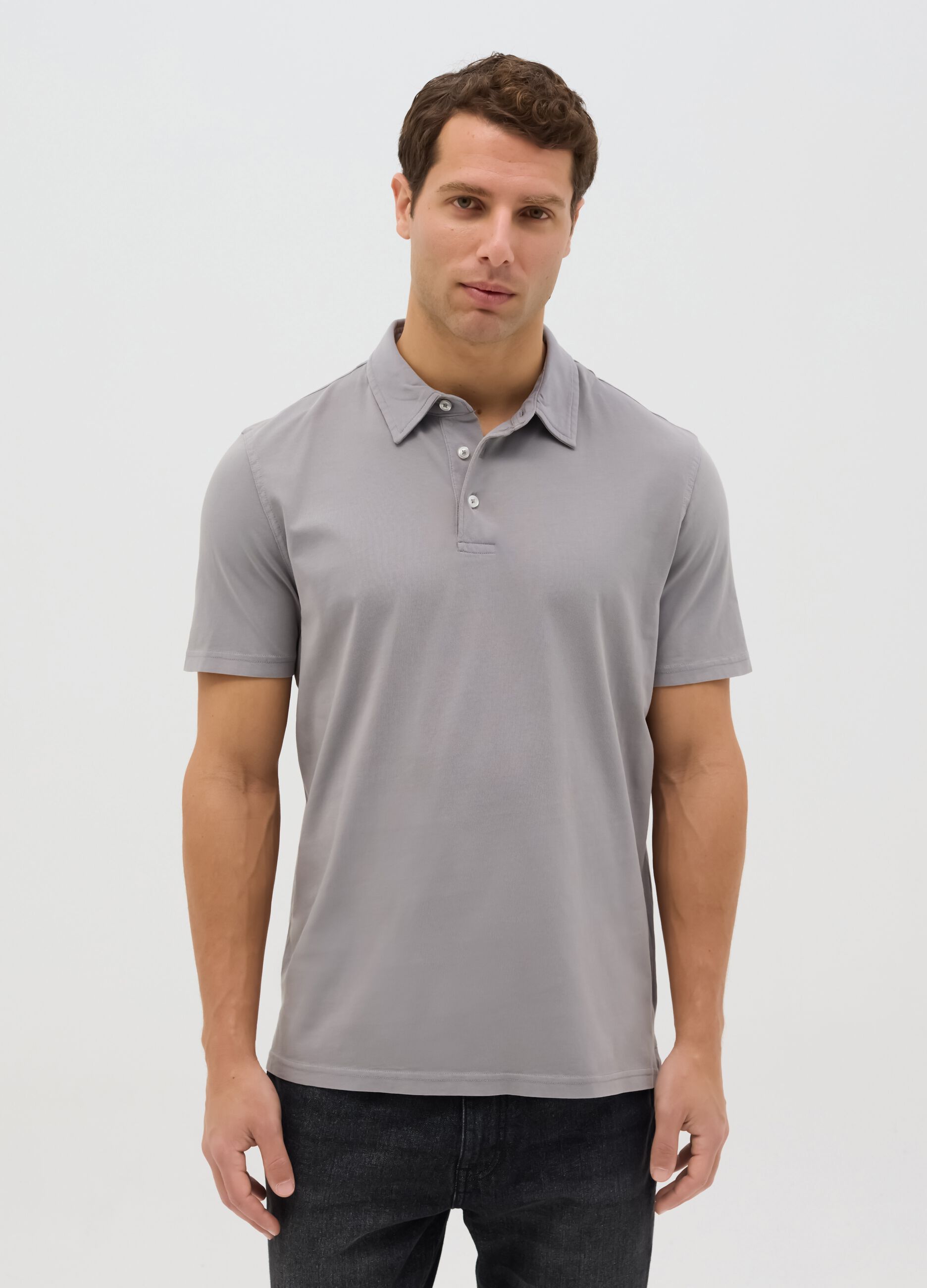 Regular-fit polo shirt in jersey
