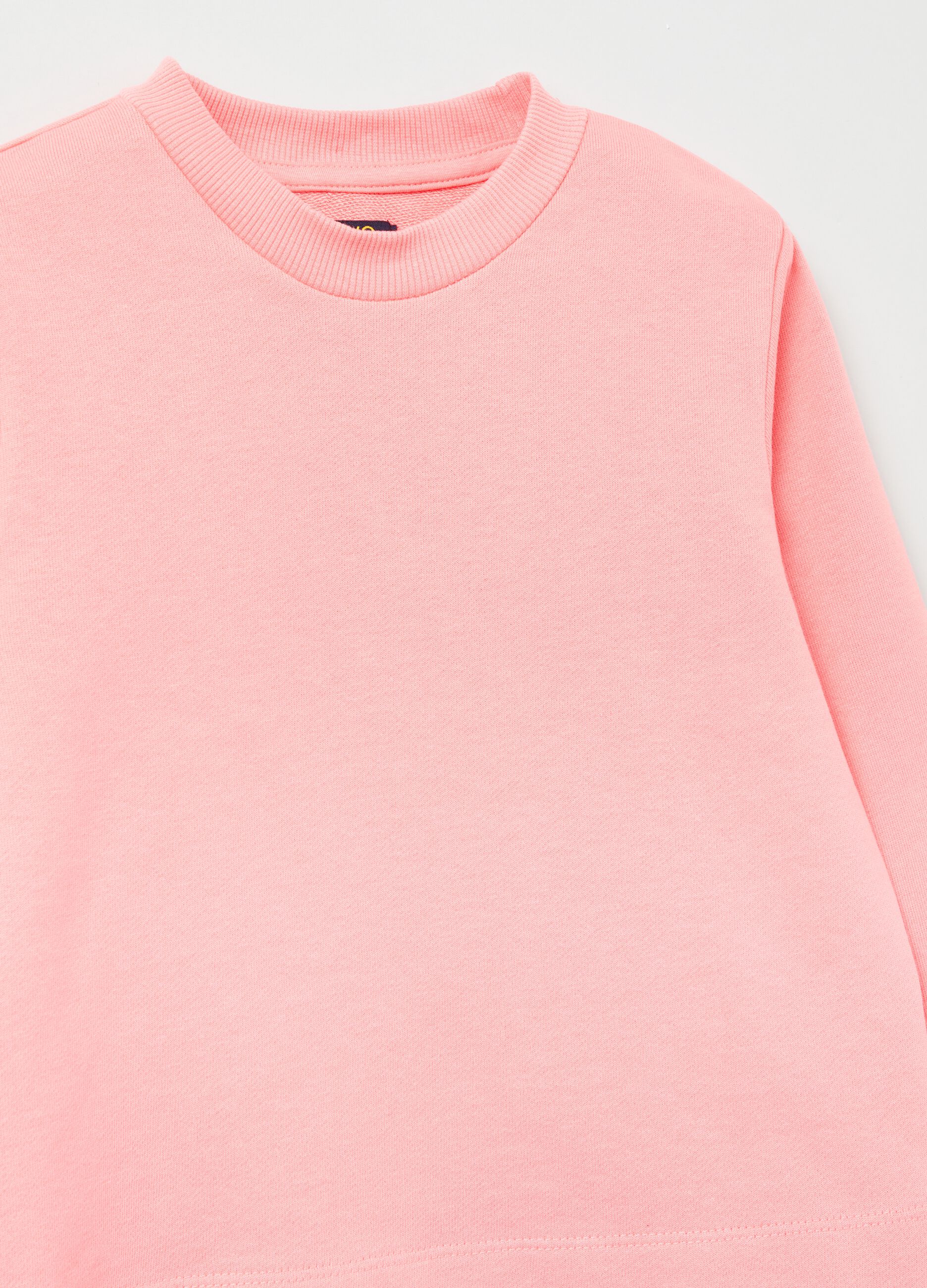 Sweatshirt in French terry with round neck