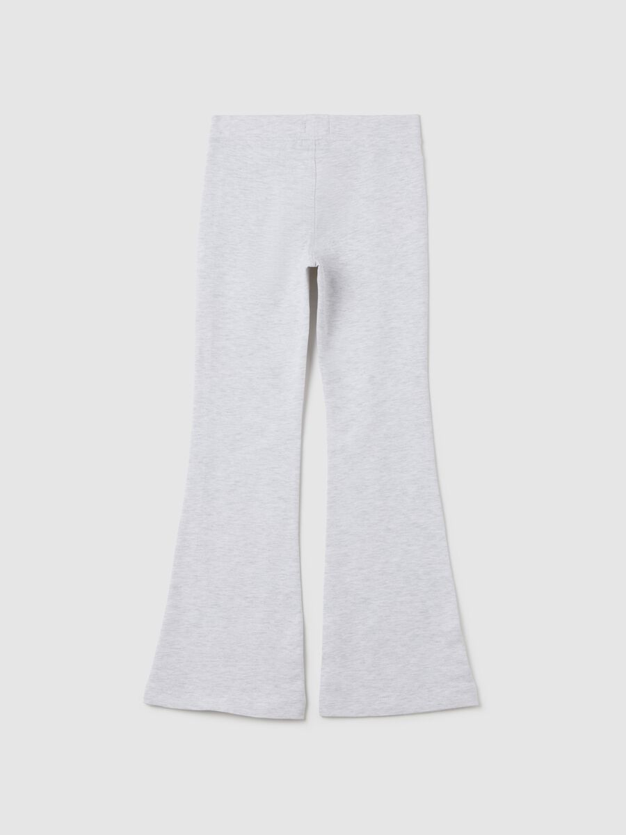 Girls' grey cotton slim fit leggings_1