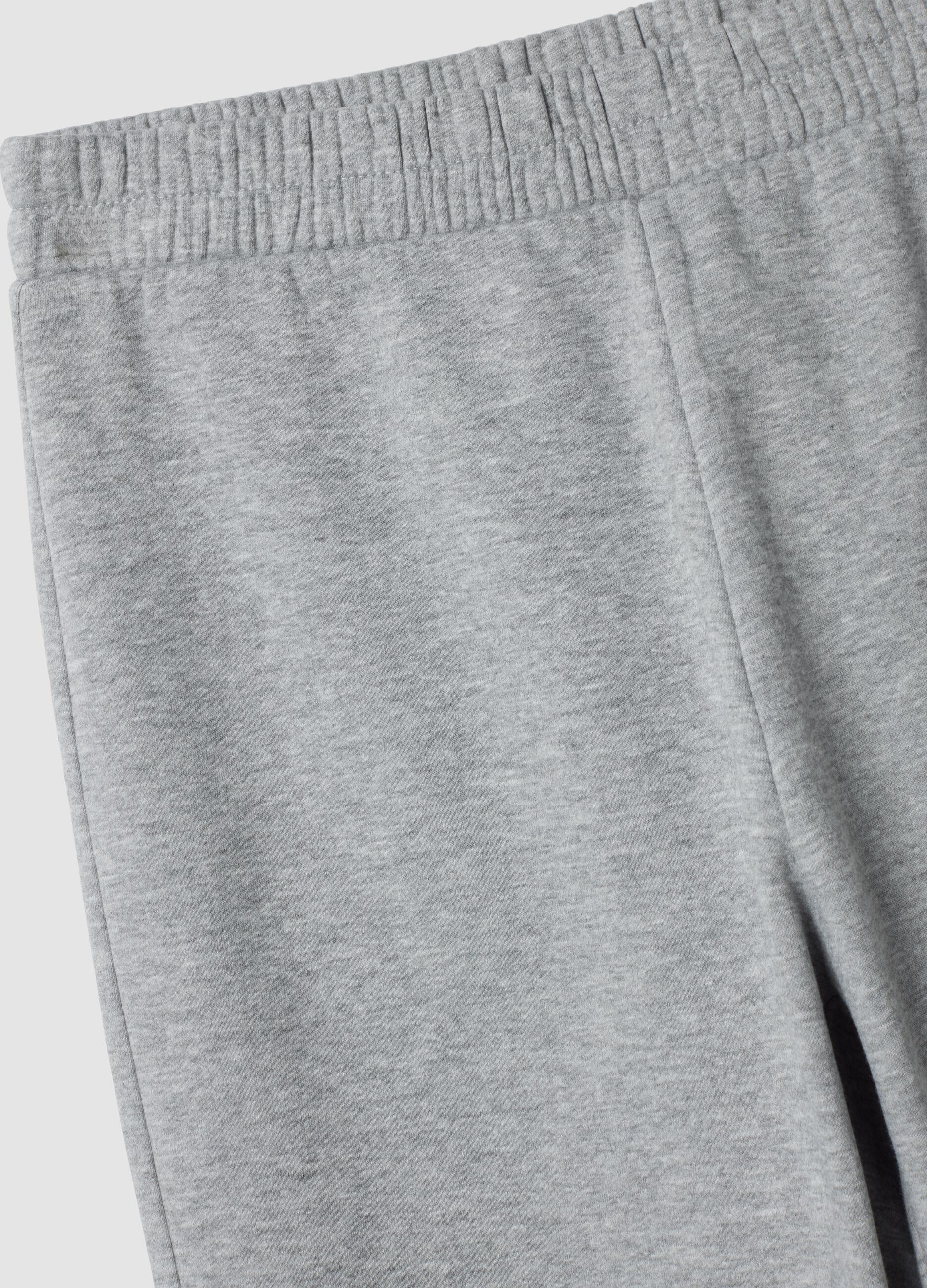 Grey cotton-blend joggers with elasticated waist, regular fit
