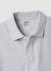 Grey cotton short-sleeved polo regular fit_5