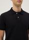 Short sleeve black organic cotton polo shirt, slim fit_3