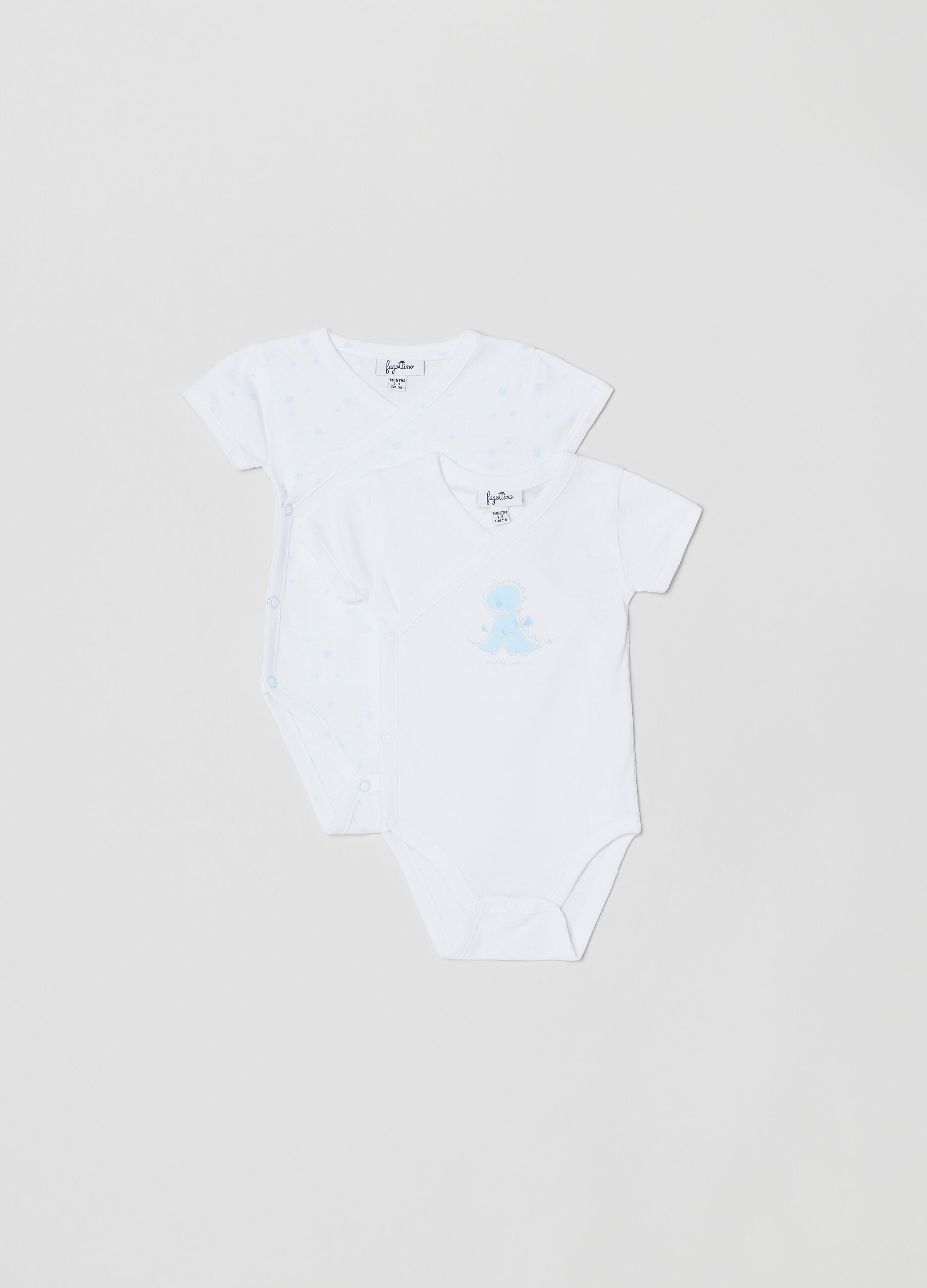 Bipack body in cotone con stampa _0