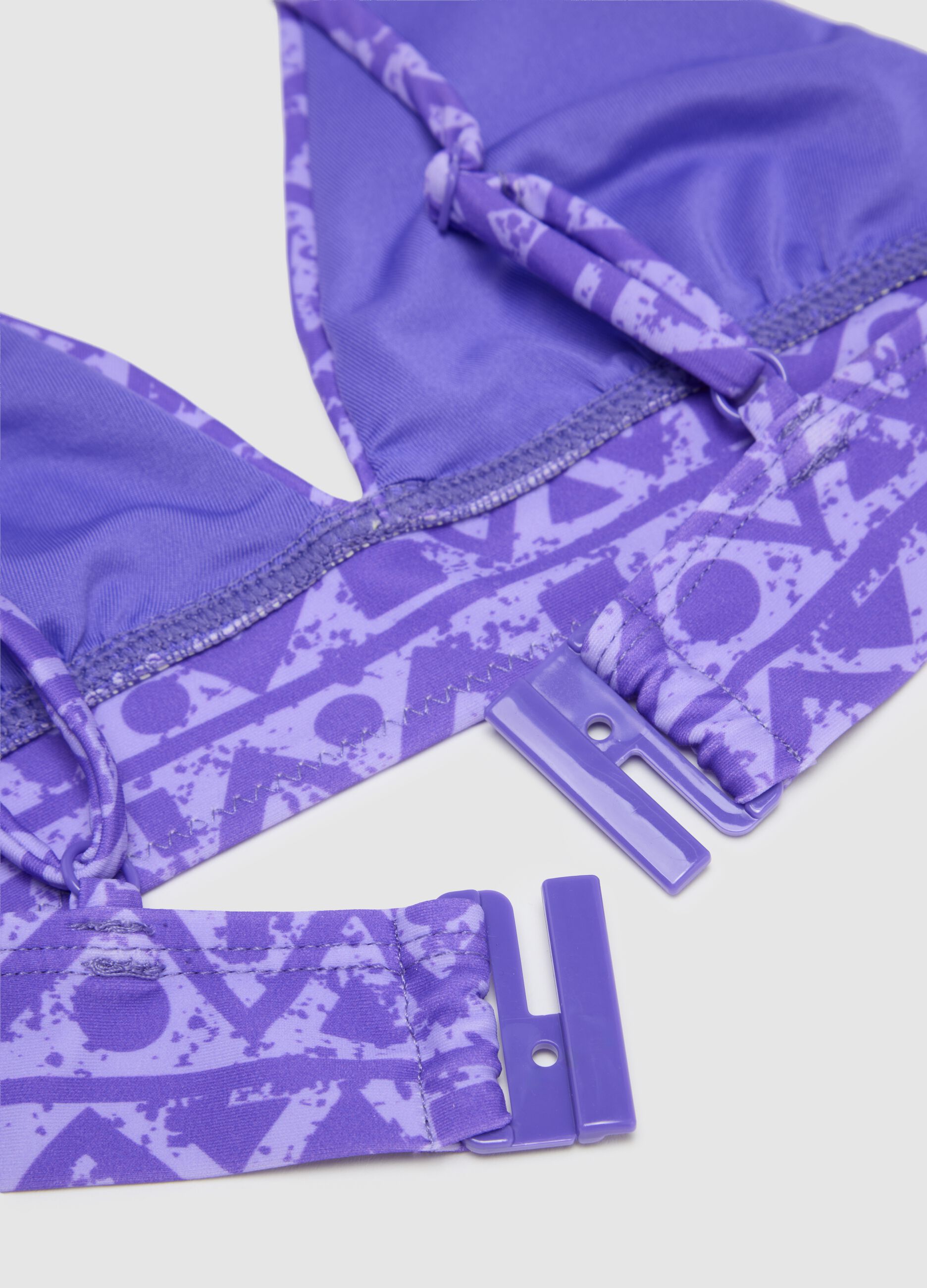 Girls' purple stretch blend bikini