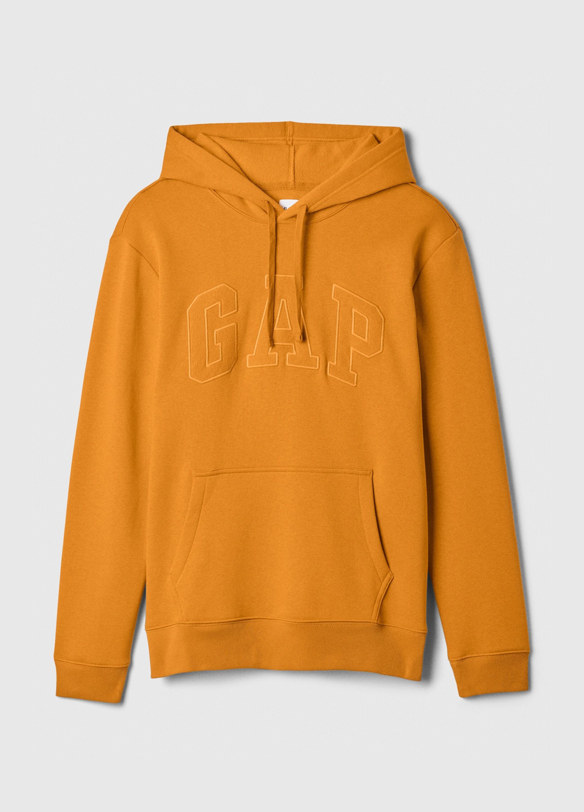 Sweatshirt with hood and logo embroidery