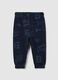 Blue regular fit children's trousers in pure cotton_1