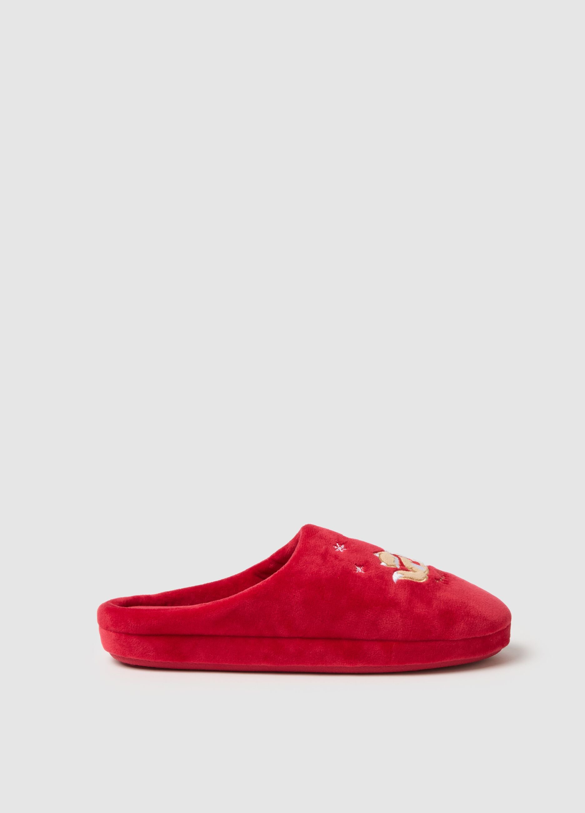 Red Velour Slippers