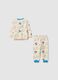 Multicolour newborn pyjamas in pure cotton regular fit with prints_1