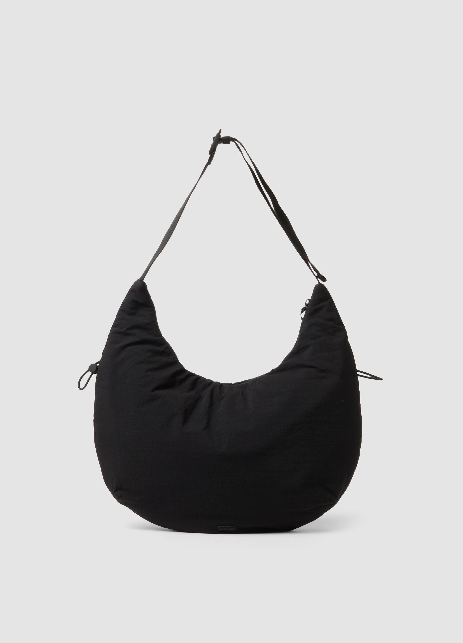 Black shoulder bag with adjustable strap