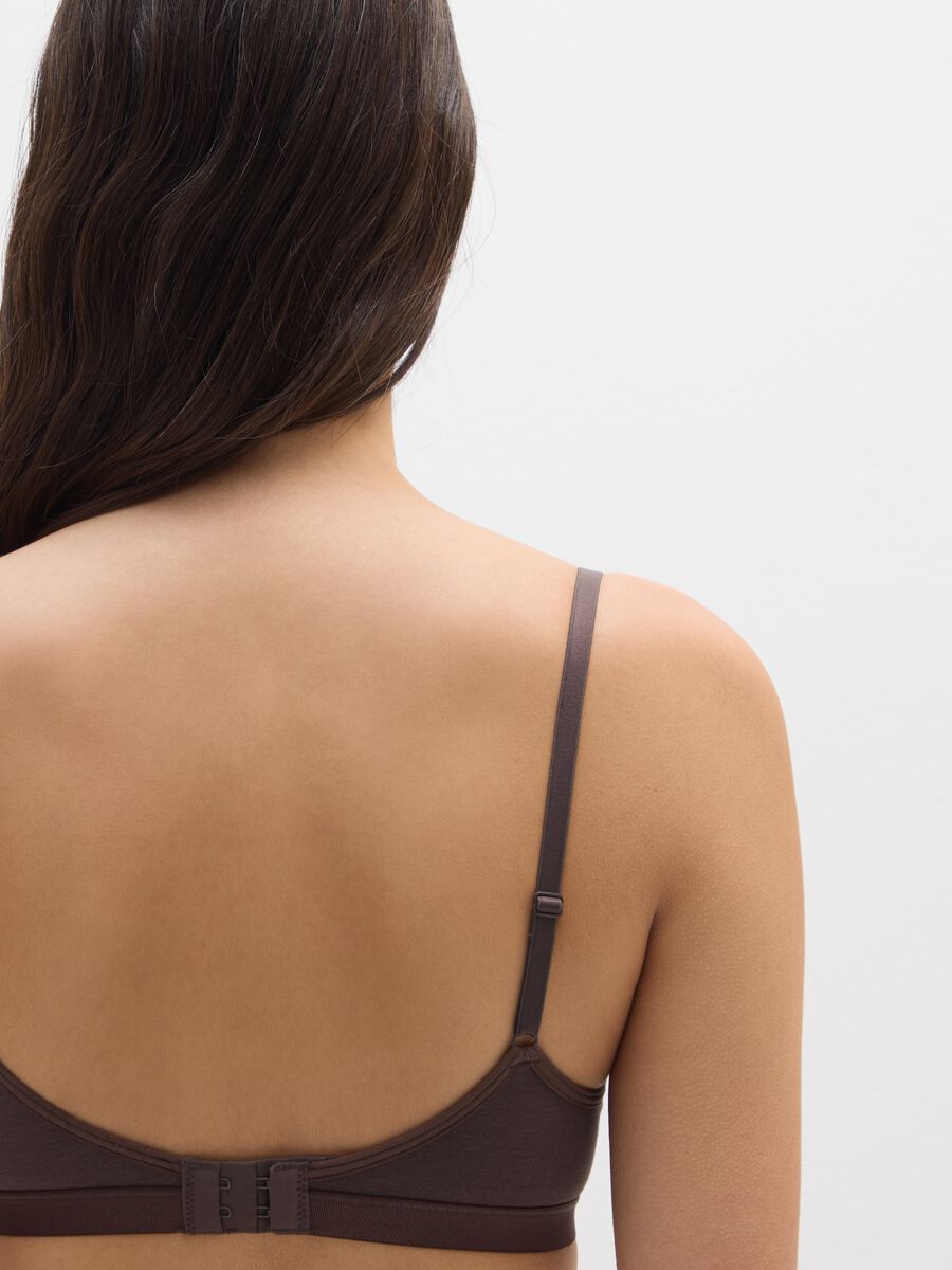 Brown Stretch Cotton Bra_2
