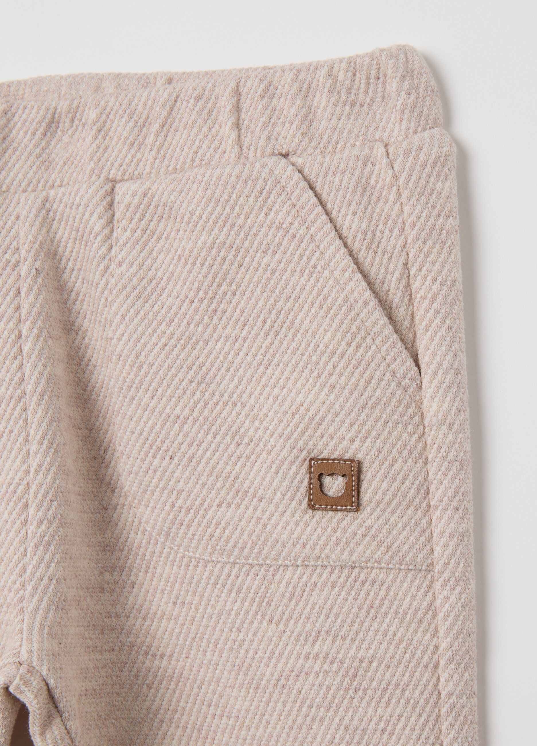 Baby Boys' Beige Cotton Trousers