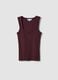 Purple stretch cotton tank top_4