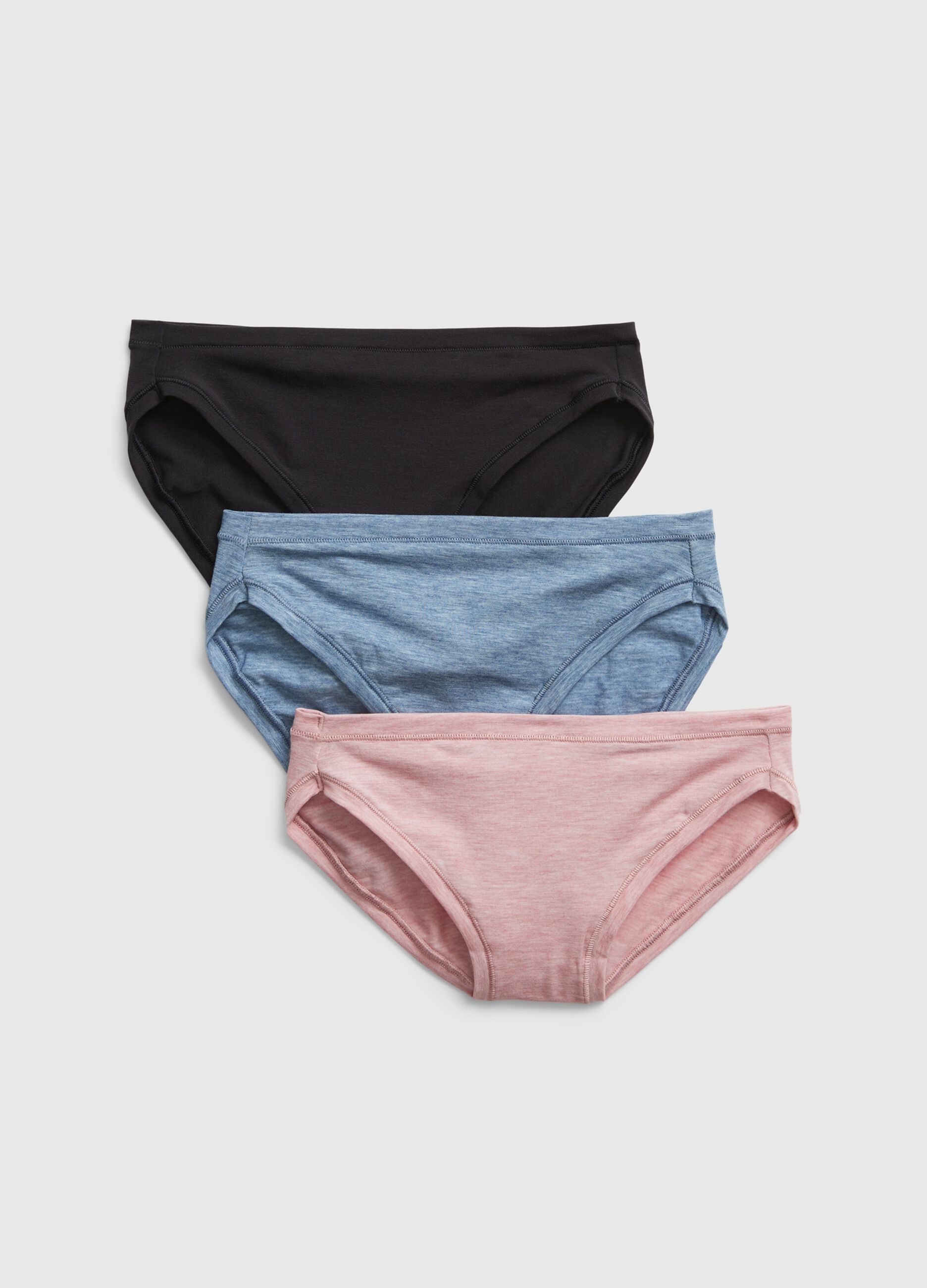 Three-pack briefs in stretch Lyocell