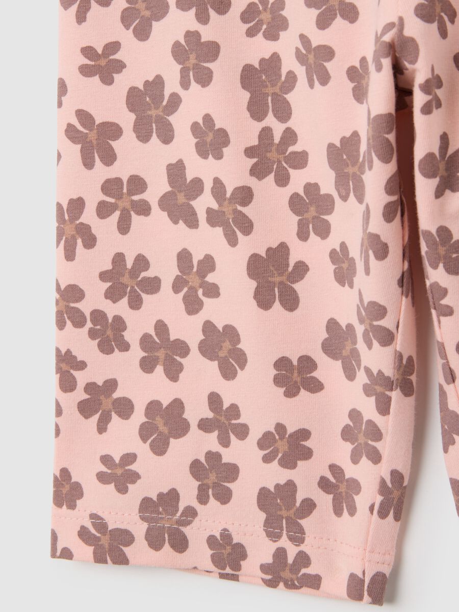 Girls' Pink Cotton Skinny Fit Shorts_2
