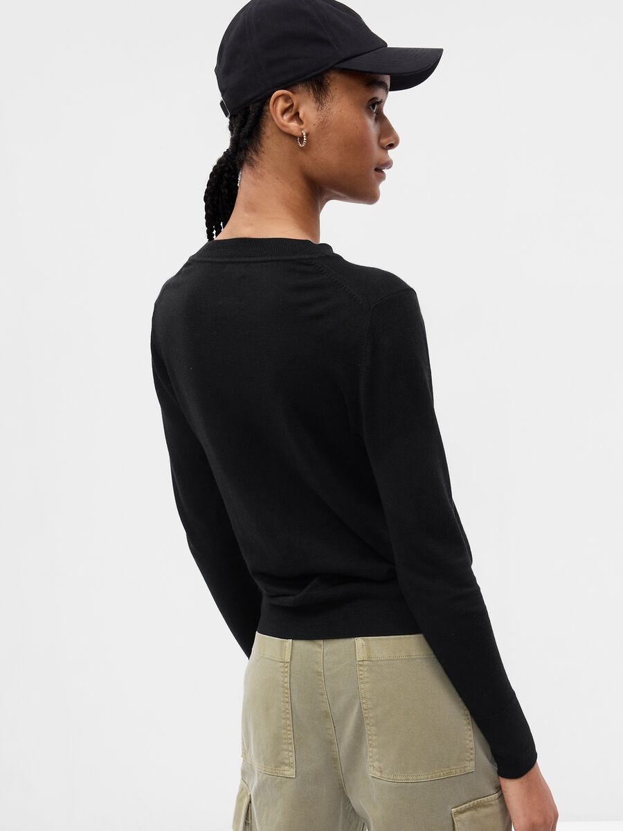 Pullover in lana merino con scollo rotondo_1