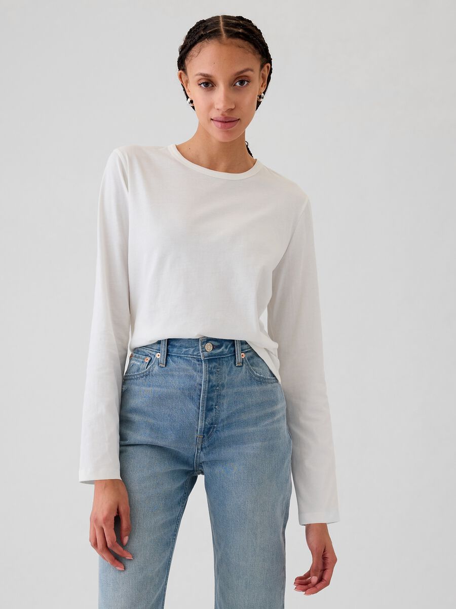 Long-sleeved T-shirt in cotton_0