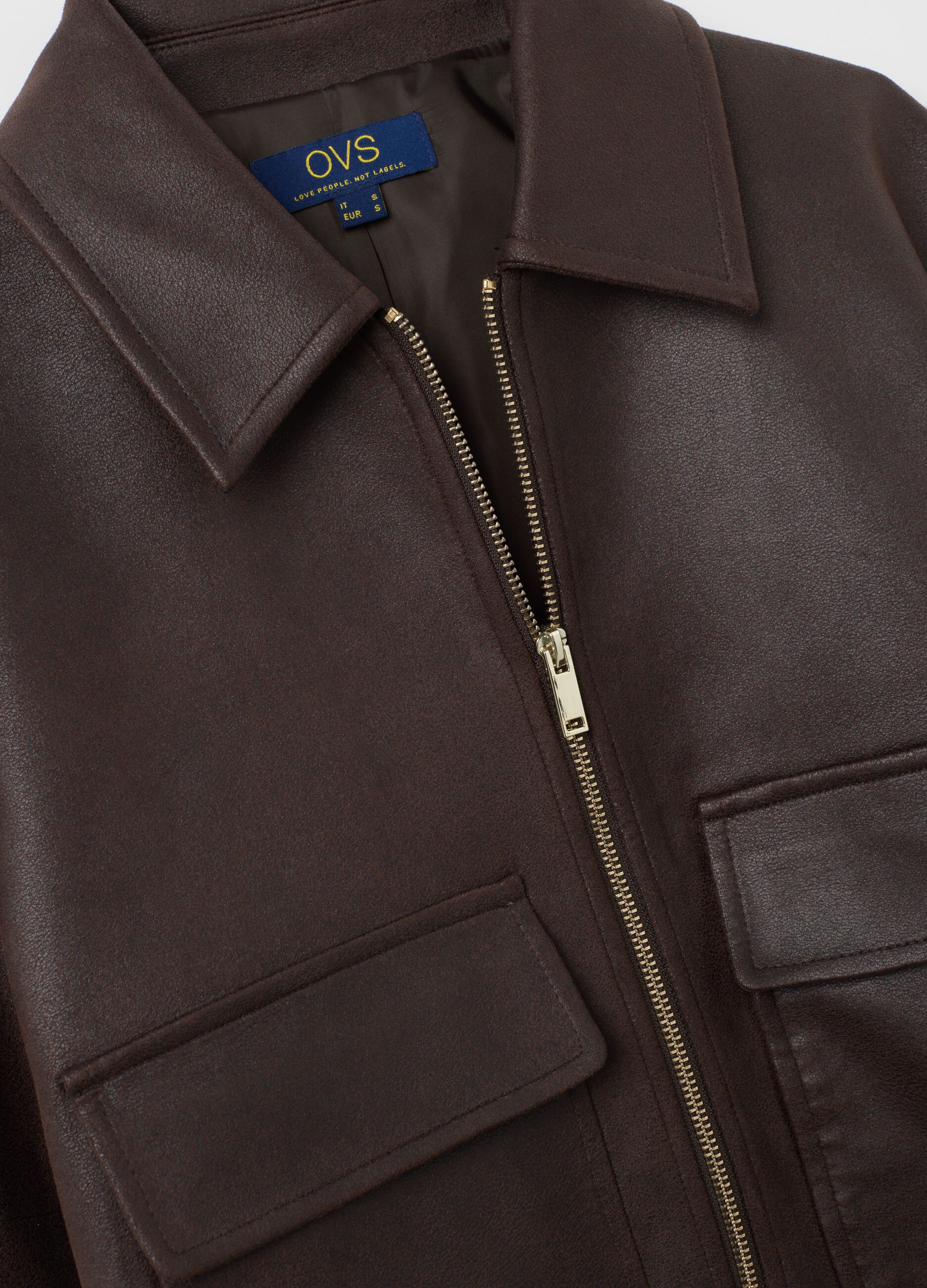 Brown Regular Fit Jacket