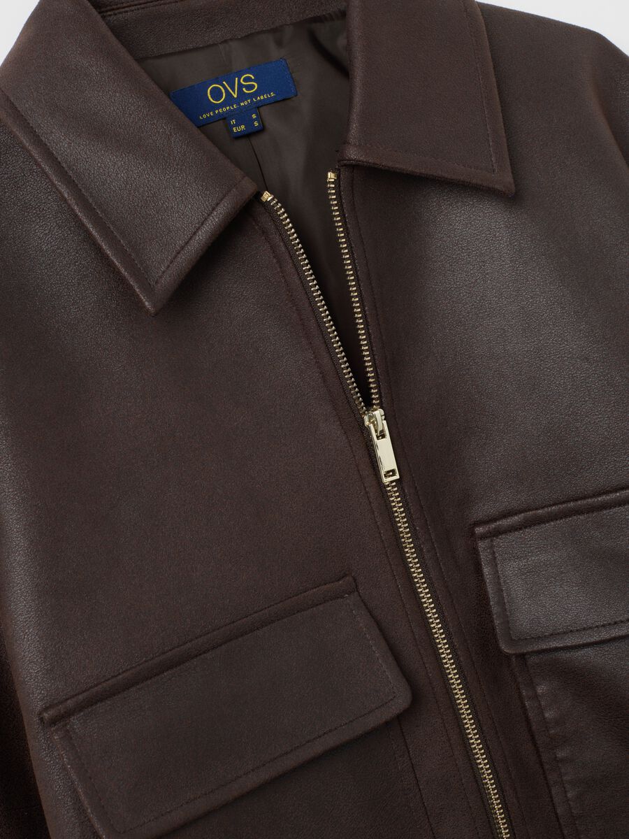 Brown Regular Fit Jacket_5