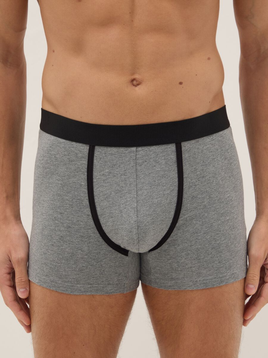 Tripack boxer in cotone elasticizzato multicolor regular fit_1
