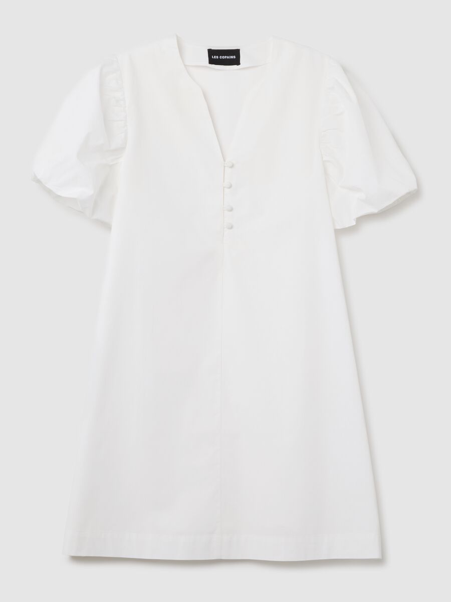 Women's white pure cotton dress regular fit_4