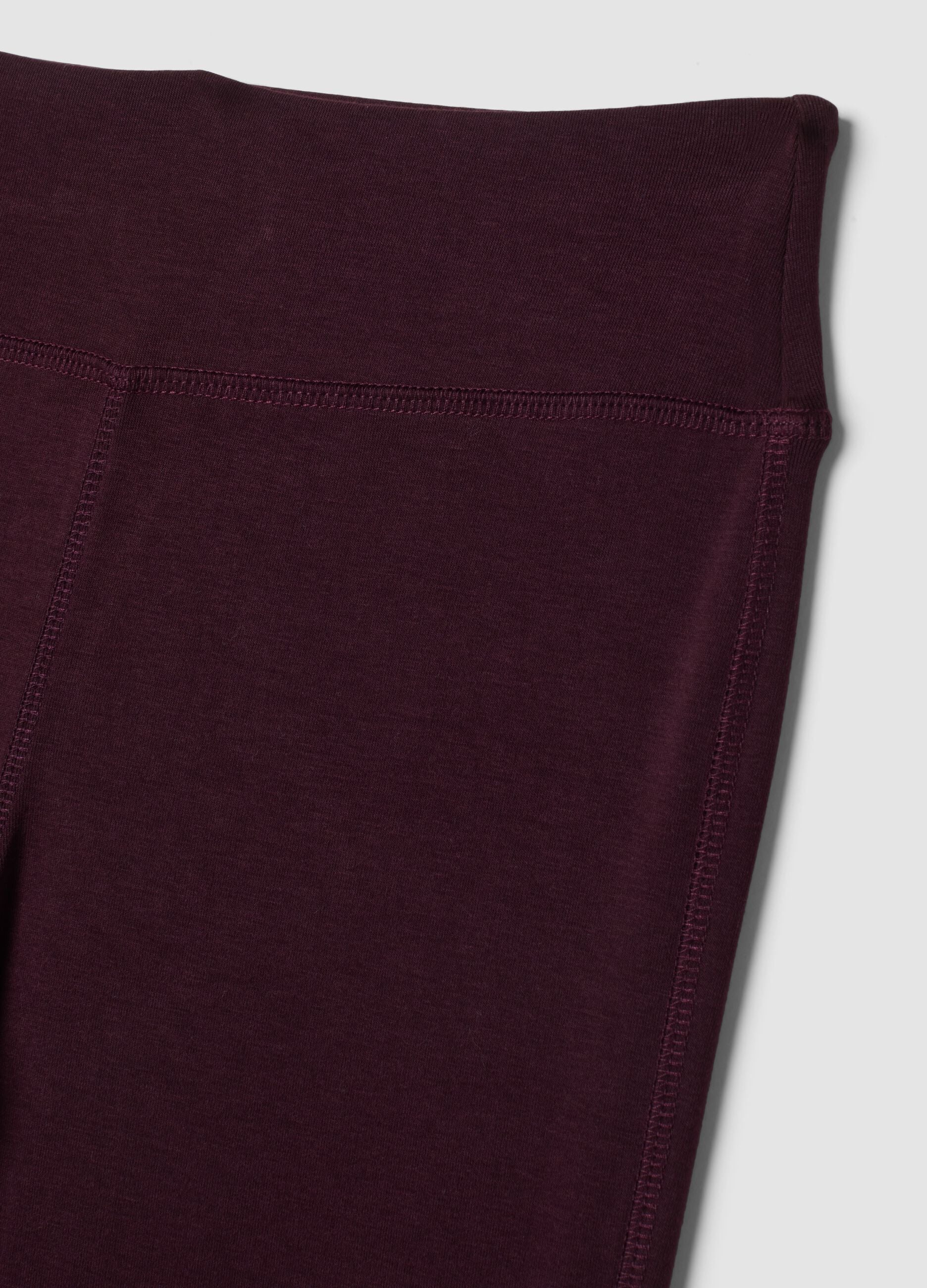 Leggings viola flare fit in viscosa jersey elasticizzata