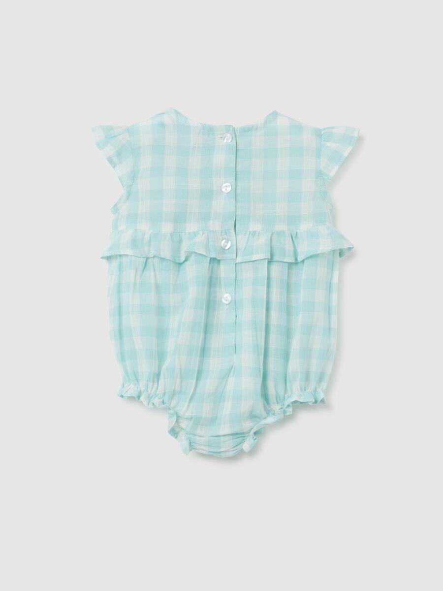 Baby Girl Bodysuit in Pure Cotton Multicoloured with Ruffles_1