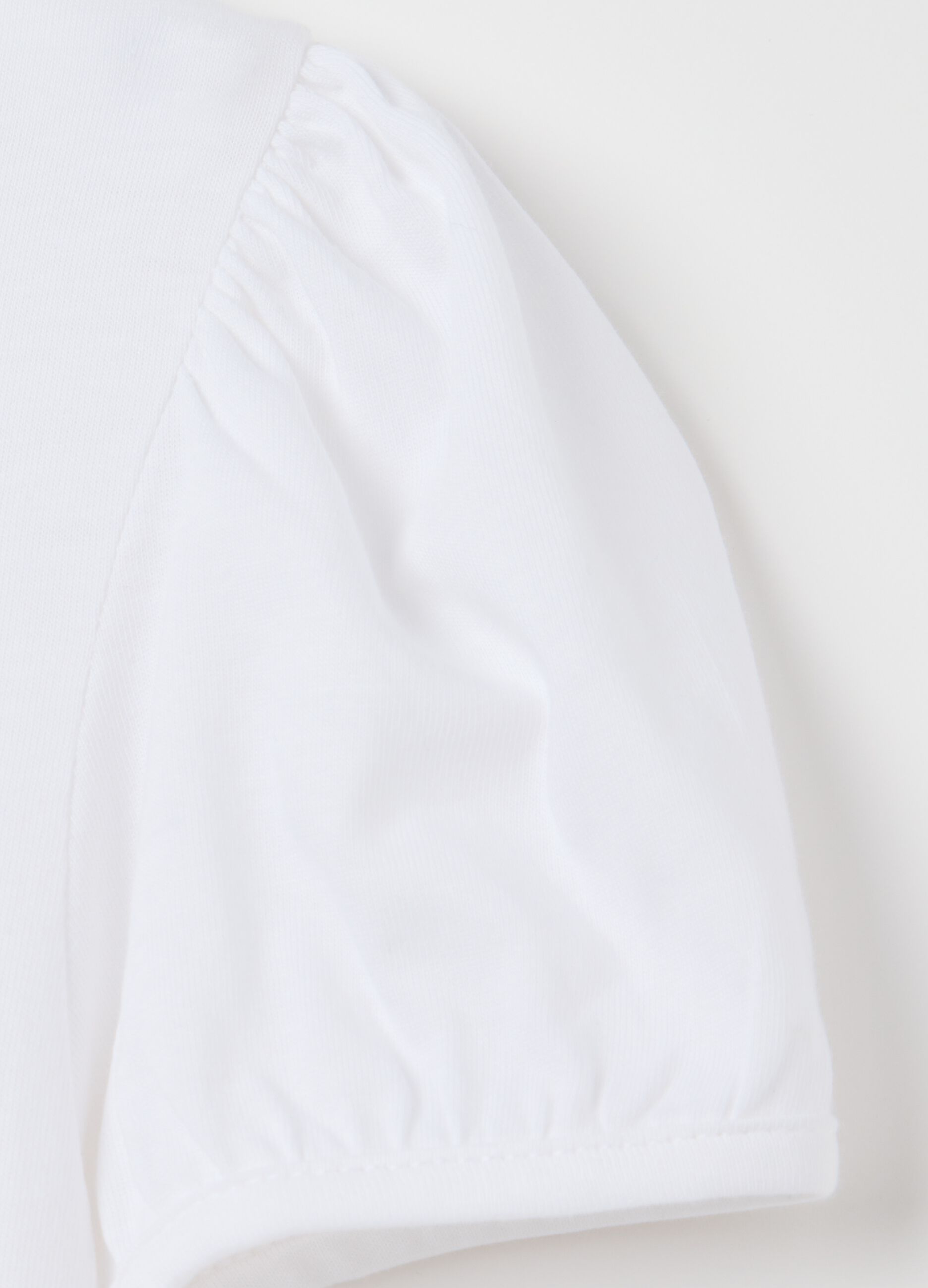 White dress with tulle skirt