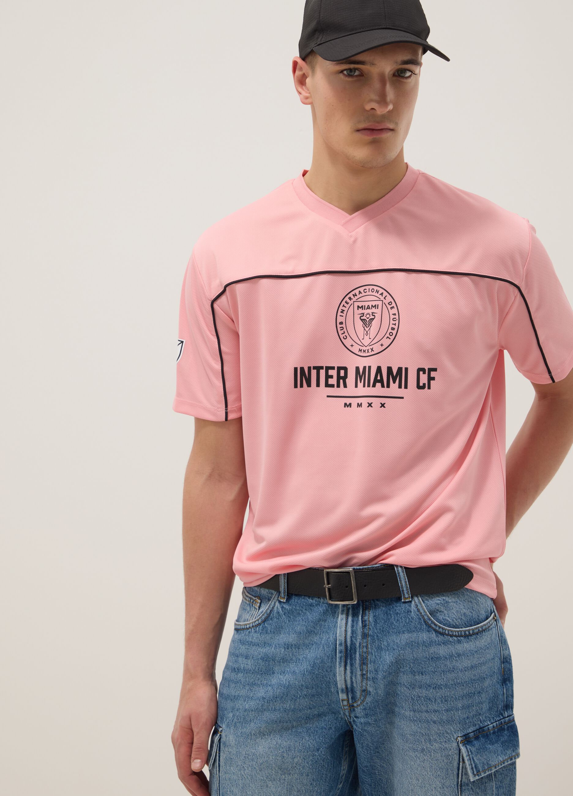 T-shirt in puro cotone rosa regular fit Inter Miami CF