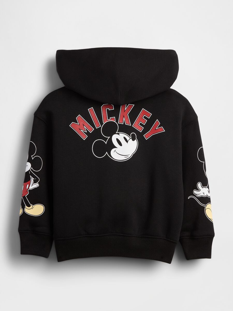 Felpa nera con cappuccio e zip Mickey Mouse_1