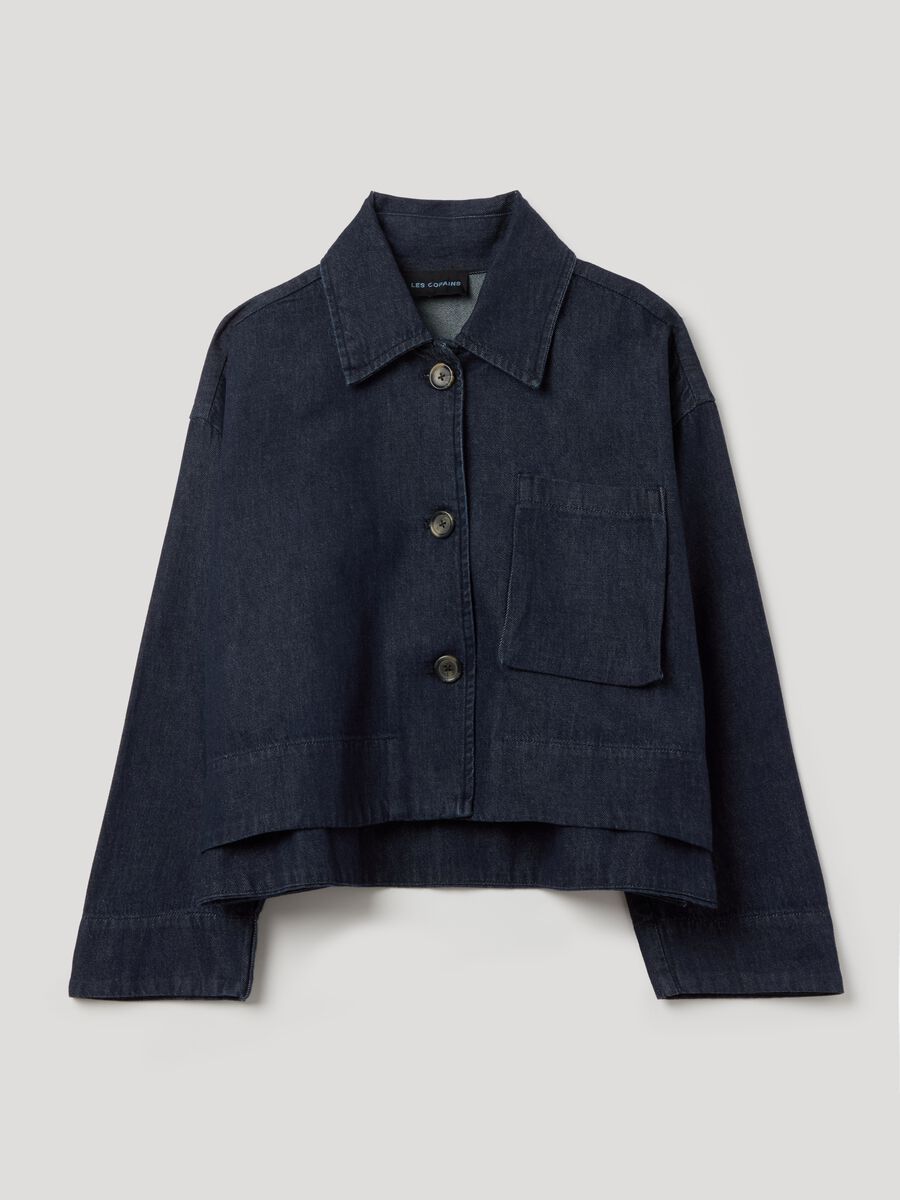 Giacca in denim con tasca_4