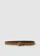 Genuine Leather Brown Belt with Braided Details_0