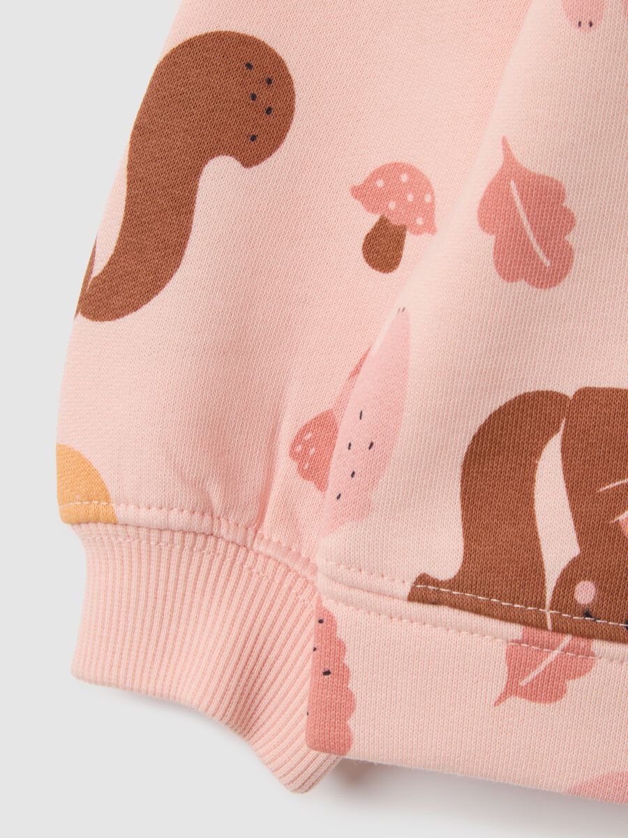 Baby girl's regular fit pink pure cotton sweatshirt_3