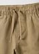 Beige stretch cotton cargo trousers for toddlers regular fit_2