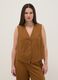 Gilet marrone regular fit con bottoni_0