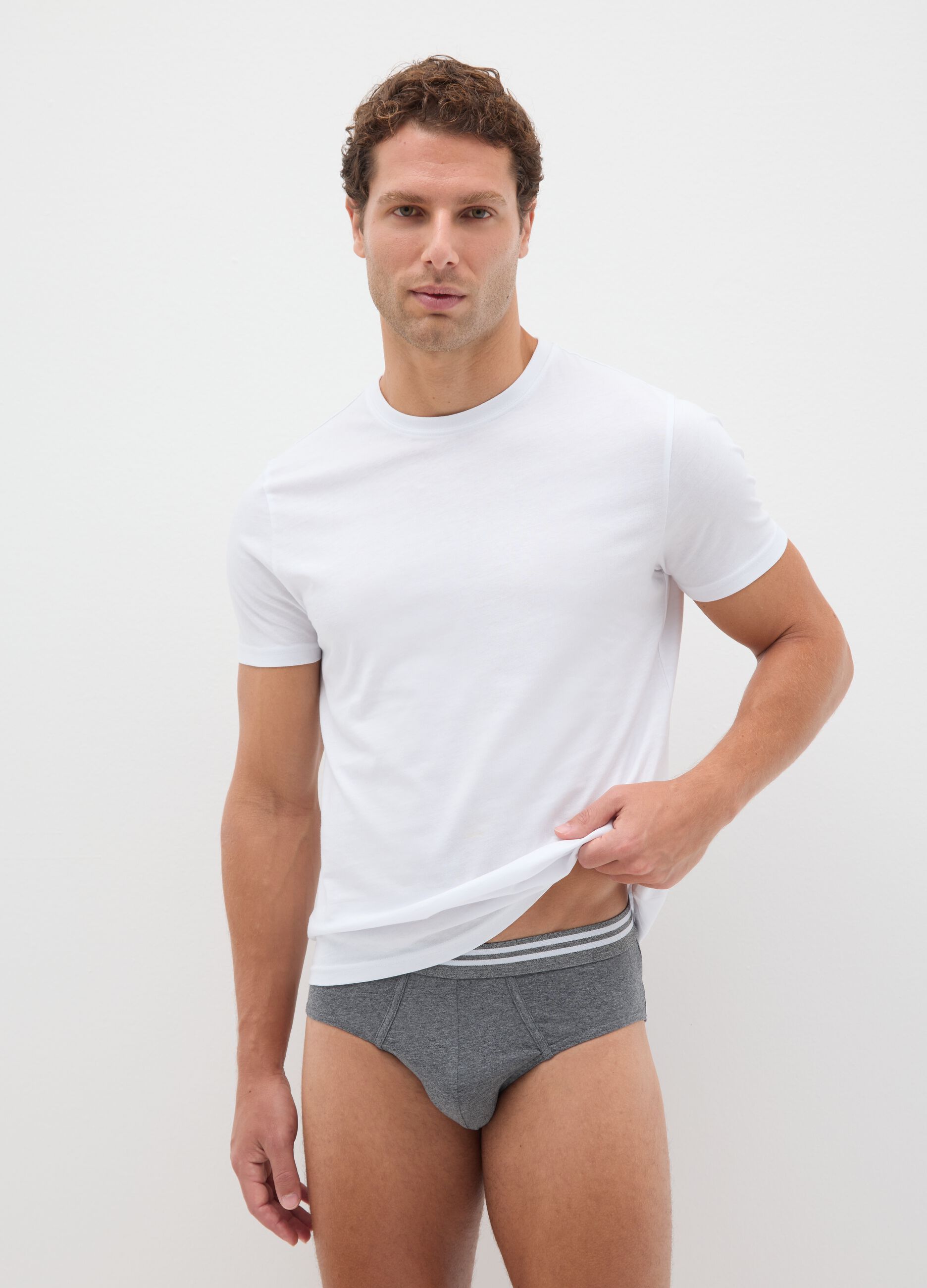 Multicolour Regular Fit Stretch Cotton Briefs Tripack