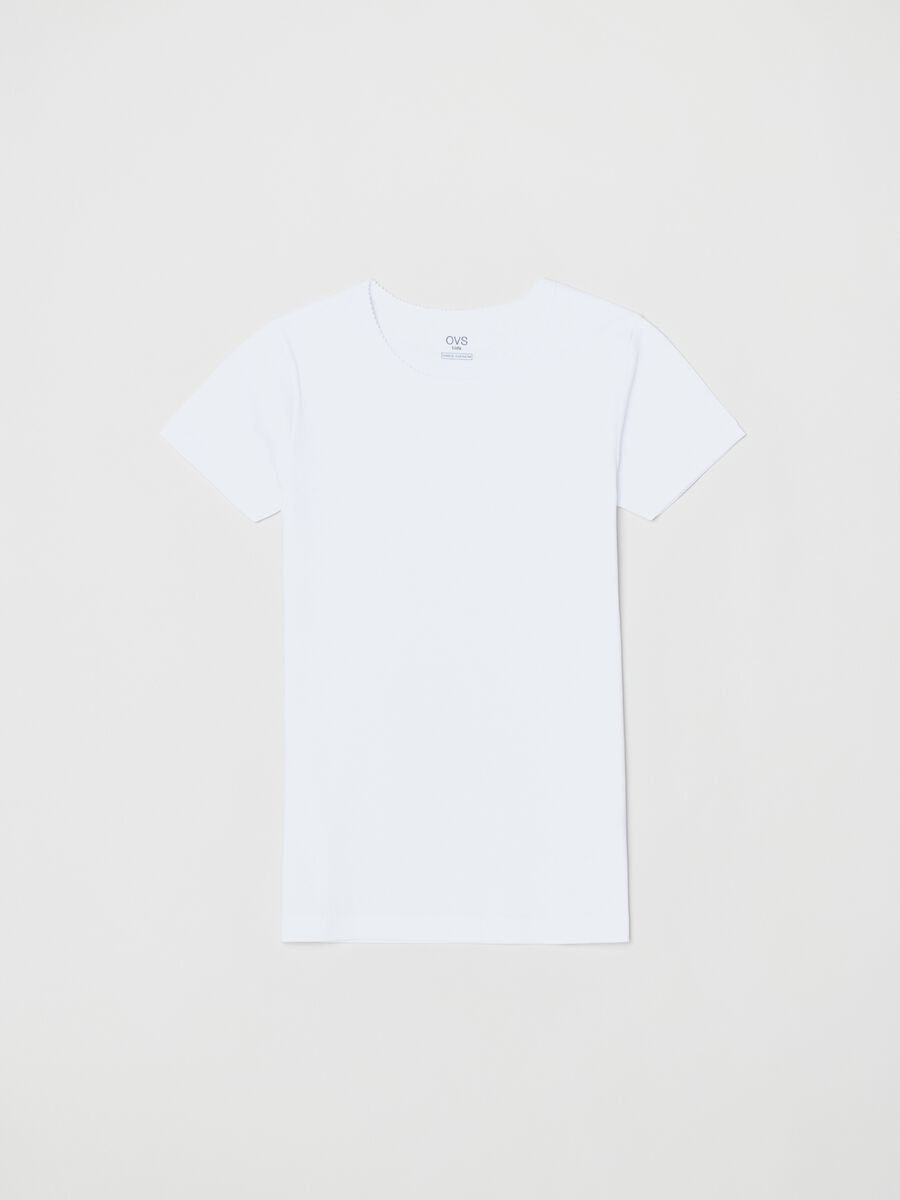 T-shirt intima in caldo cotone pointelle_0