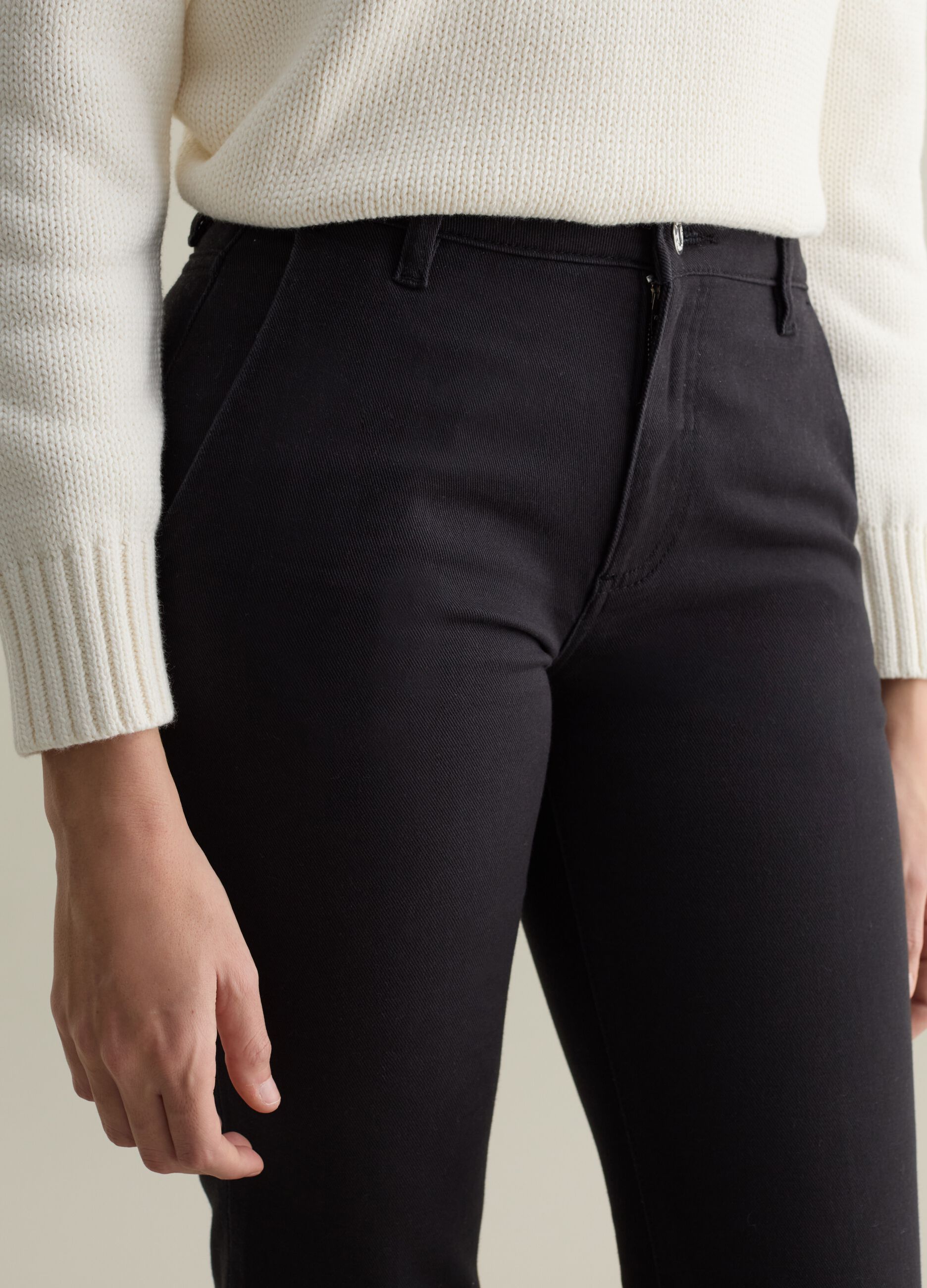 Flare-fit chino trousers in twill