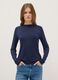 Blue long sleeve crew neck T-shirt regular fit_1