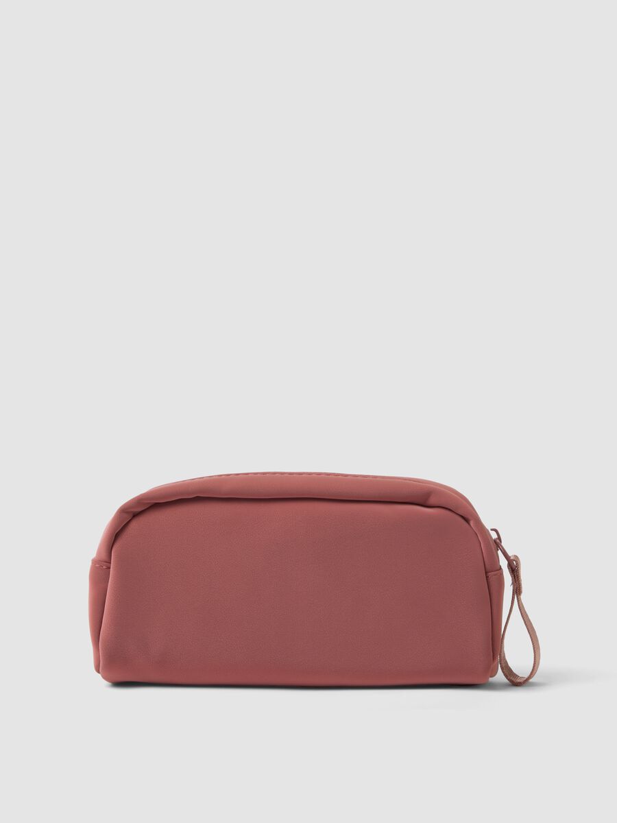 Beauty case rosa con zip e laccetto_1