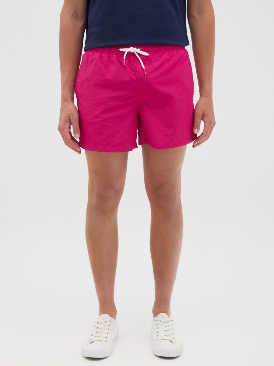 Men's short fuchsia boxer with drawstring OVS_1