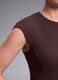 T-shirt fitted marrone in modal elasticizzato a costine ALTAVIA STUDIO_3