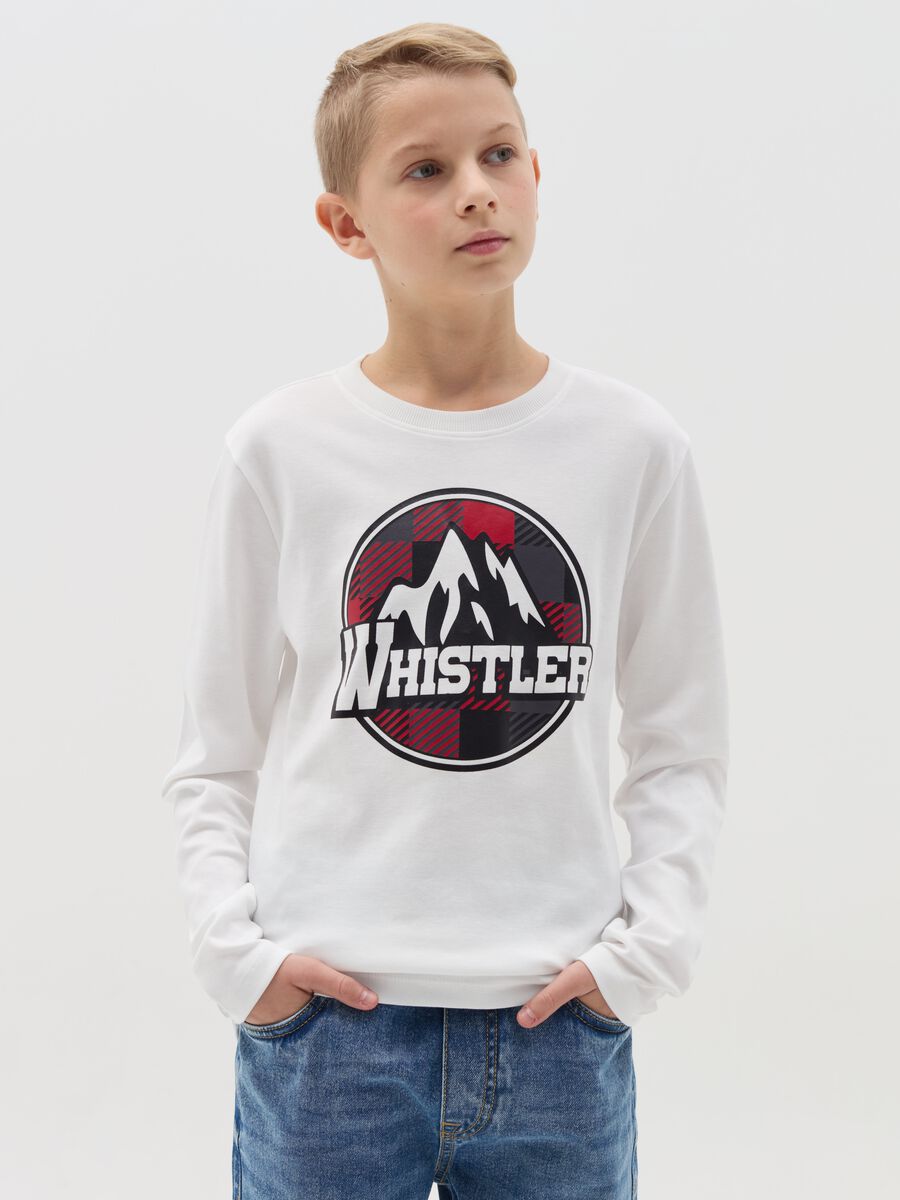 "Whistler" T-shirt in cotton with long sleeves_0