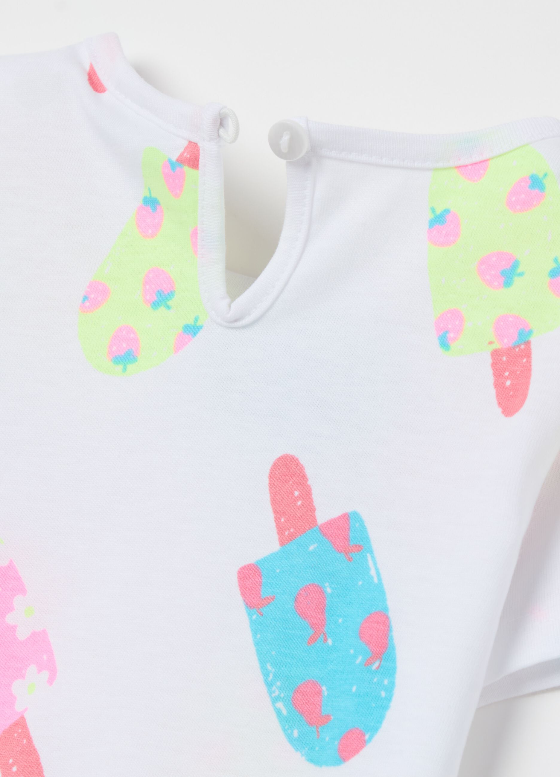 Cotton T-shirt with ice creams print