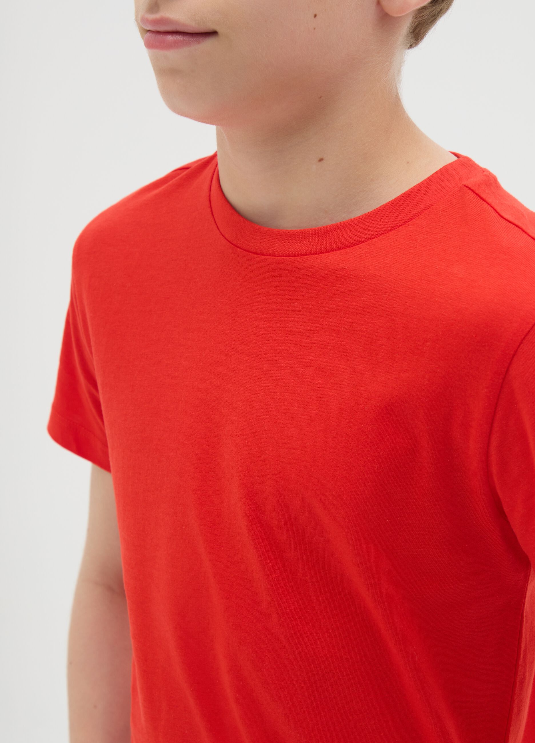 Red organic cotton T-shirt