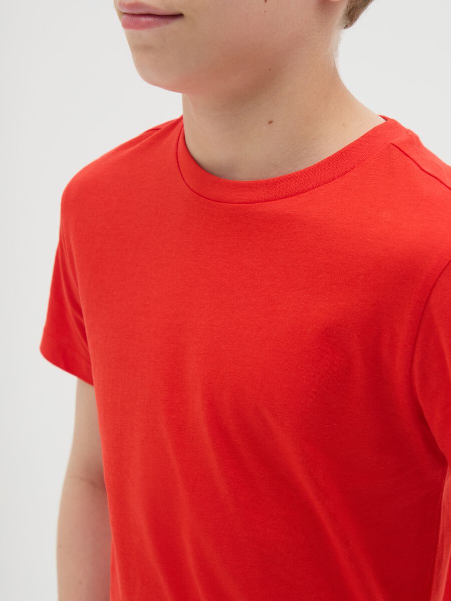 Red organic cotton T-shirt_1