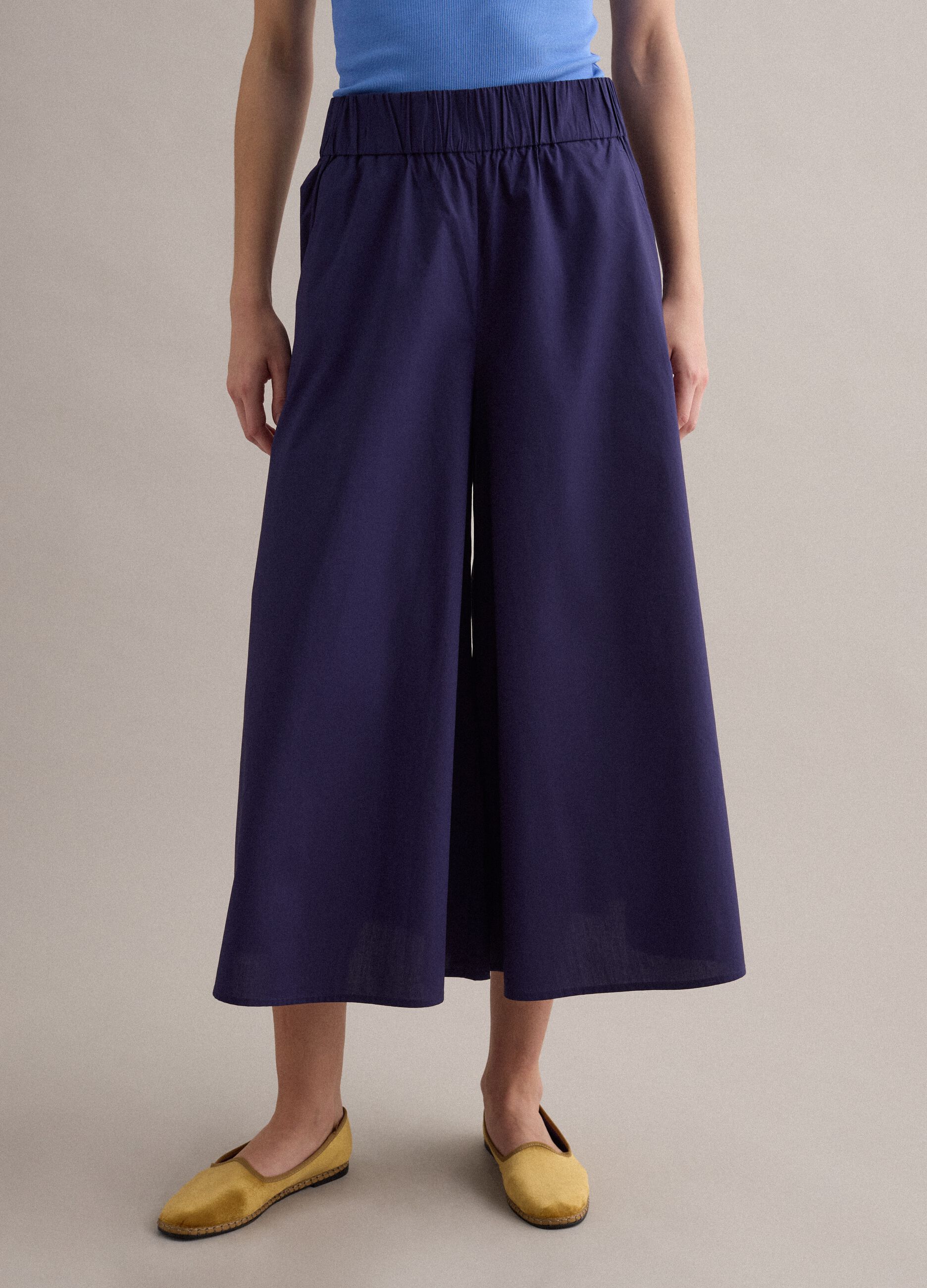 Blue maxi skirt in pure cotton
